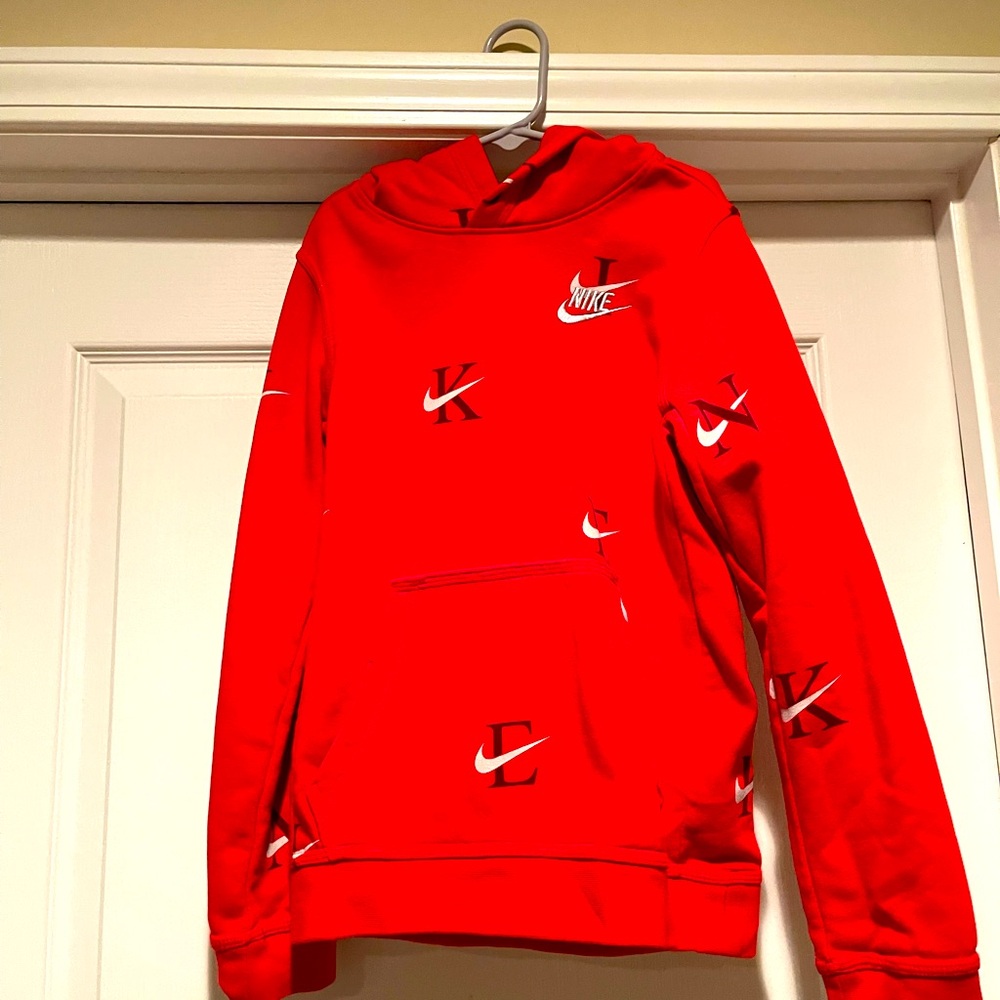 Boys Red Nike Hoodie sweatshirt